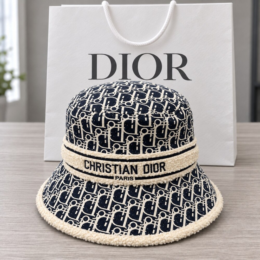 Dior Jacquard Logo Band Bucket Hat